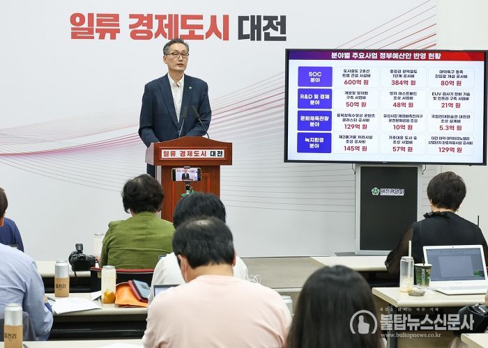 대전시, 내년도 정부예산안 4조 4,494억원 반영