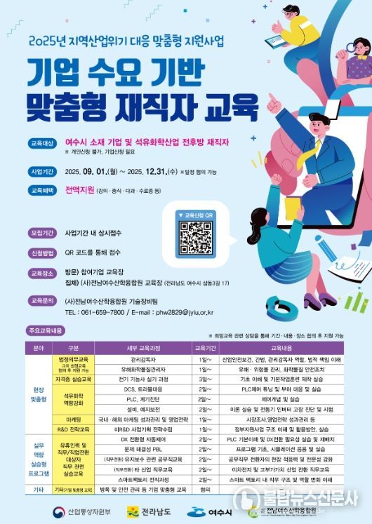 ‘기업 수요 기반 맞춤형 재직자 교육’ 포스터